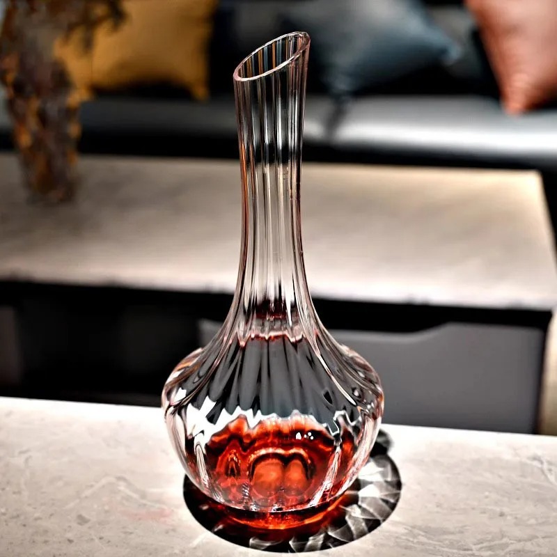 Wine Aerator Pour - Pichet à vin en cristal cannelé