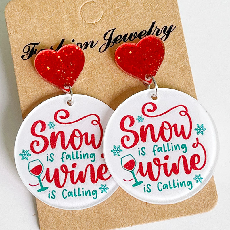 Boucles d'Oreilles de Noël en  - Wine Beer Hat avis et prix